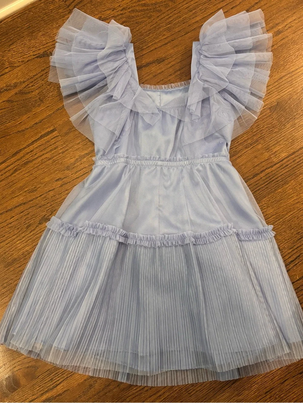 BCBGirls Light Lavender Tulle Ruffle Formal Dress